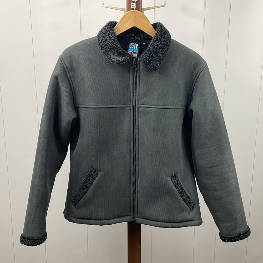 Kuhl Alf Ruster Gray Shearling Lined Jacket